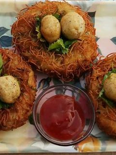 পোহা বার্ডস নেস্ট (poha birds nest recipe in Bengali) রেসিপির প্রধান ছবি