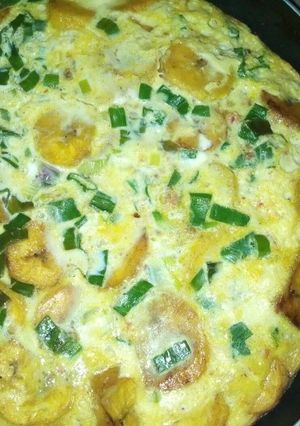 A picture of Plantain and egg frittata.