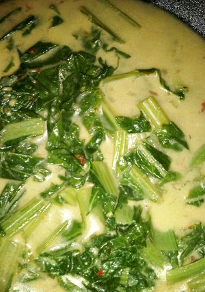 Foto resep Sayur sawi kuah santan no ribet