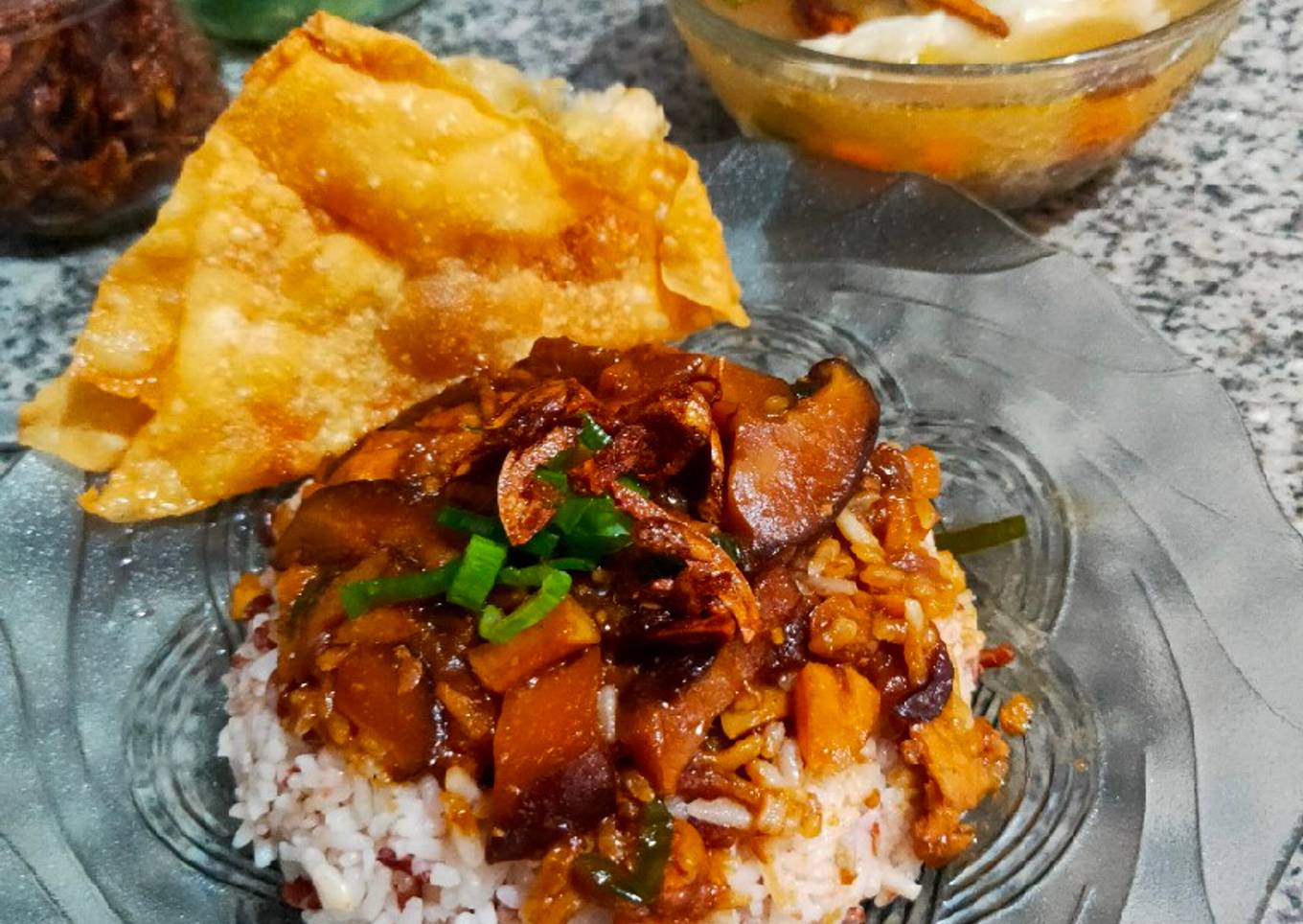Nasi Tim Ayam Jamur Special