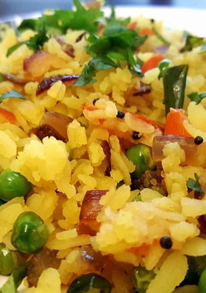 A picture of Kanda Poha.