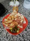 Meat Sandwiches with fries