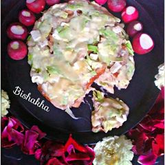 A picture of Savoury Bread Pudding.