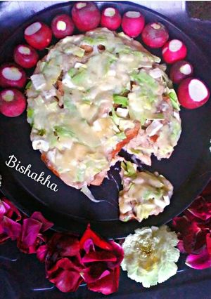 A picture of Savoury Bread Pudding.