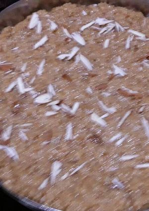 A picture of Khoya Burfi made from malai residue.
