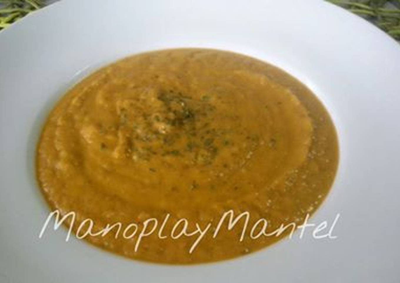 Crema de verduras con calabaza en GME, F y G y tradicional