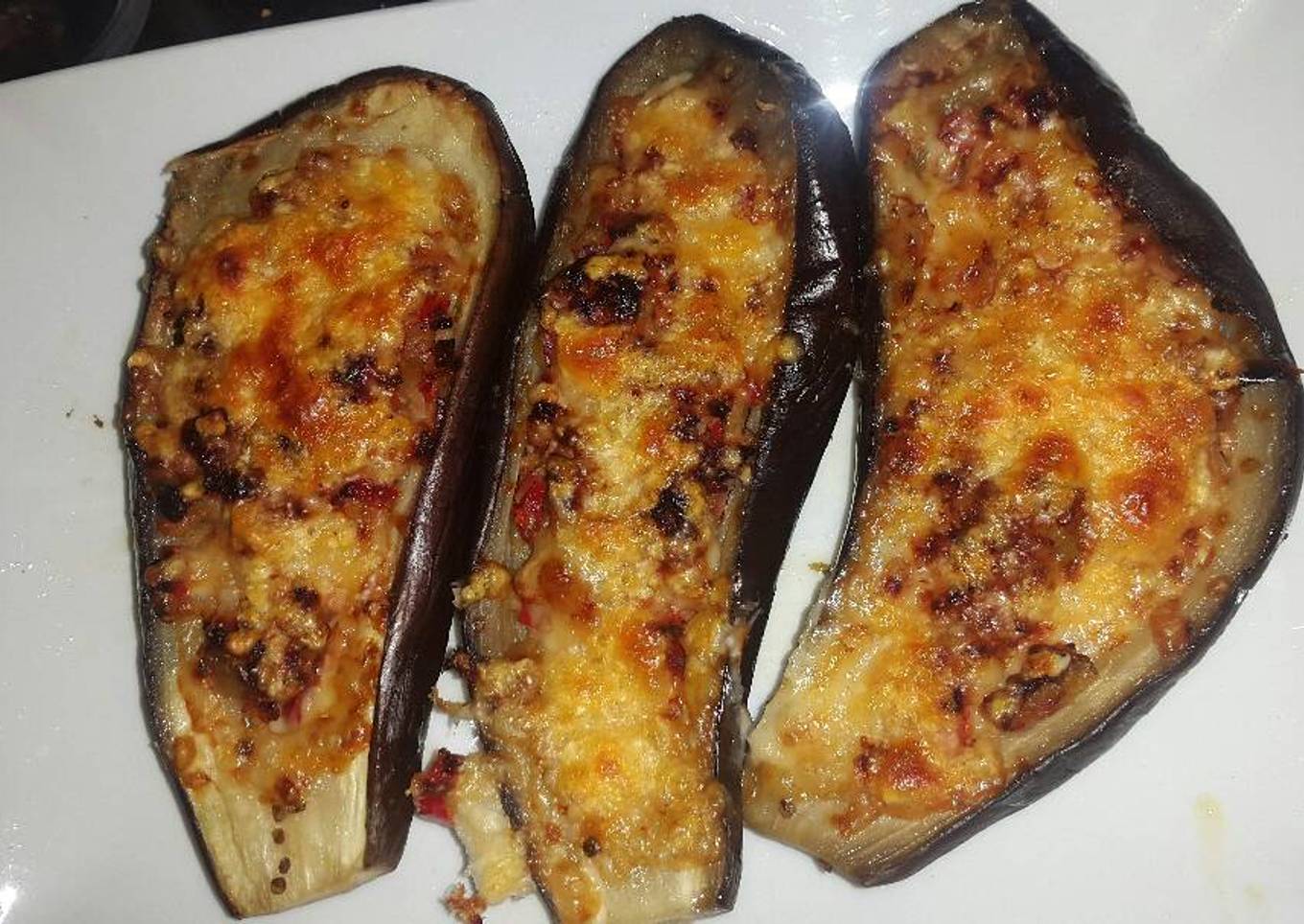 Berenjenas rellenas de Jamón de York