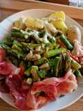 Gebratener grüner Spargel