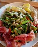 Gebratener grüner Spargel