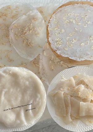 A picture of Wide Rice Noodles Home Made.