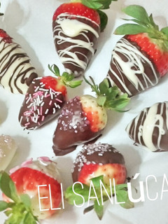 Una foto de Fresas al chocolate