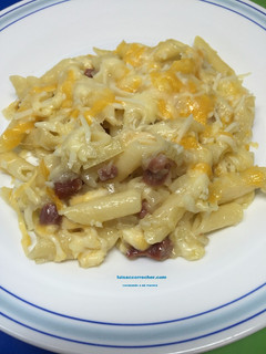 Una foto de Macarrones con queso al horno