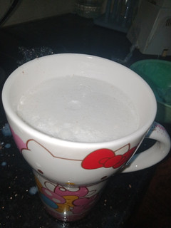 A picture of Date and nuts shake.