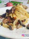 Lasagnette con guanciale di cinghiale & funghi