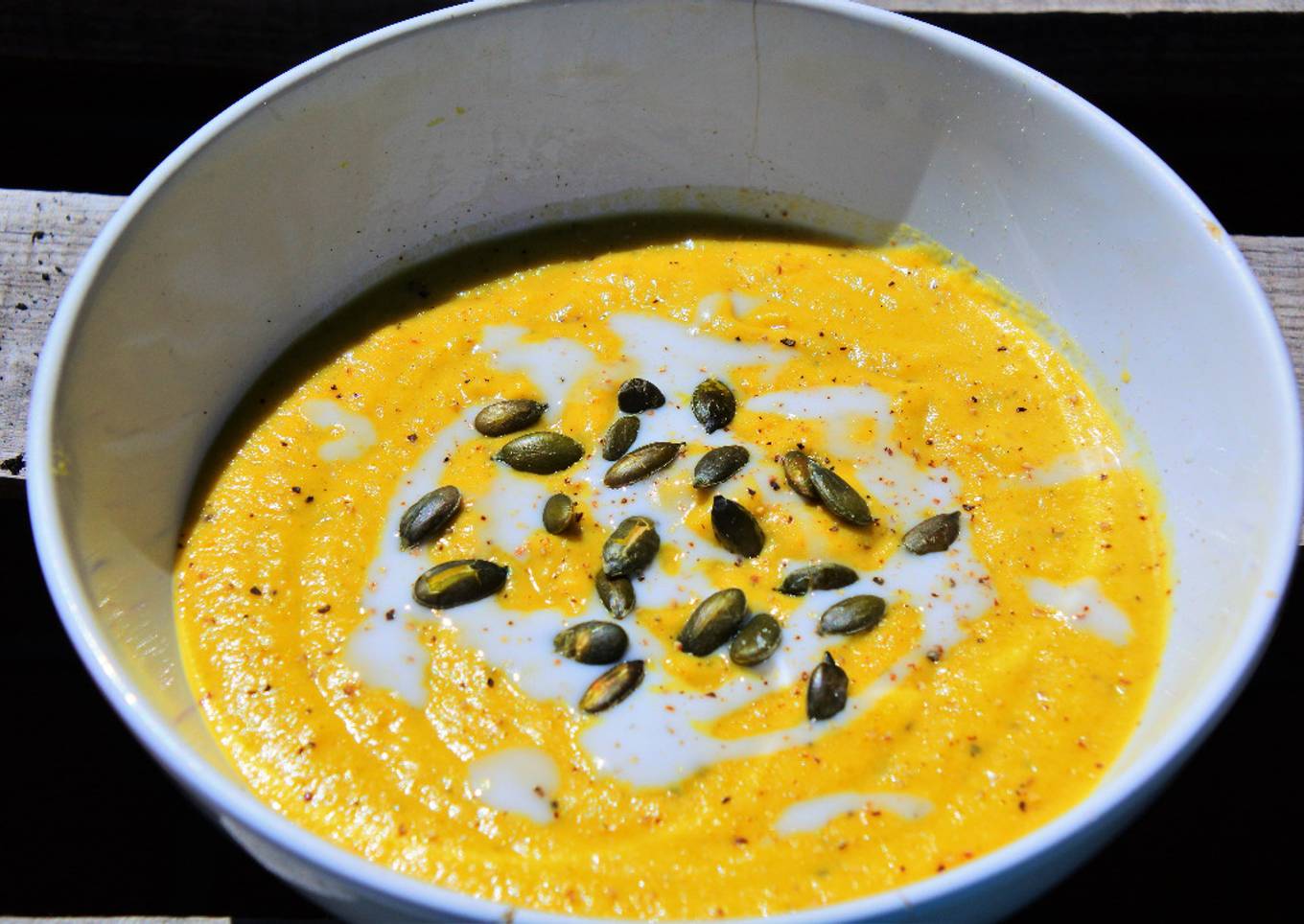 Crema de zanahoria, coco y jengibre