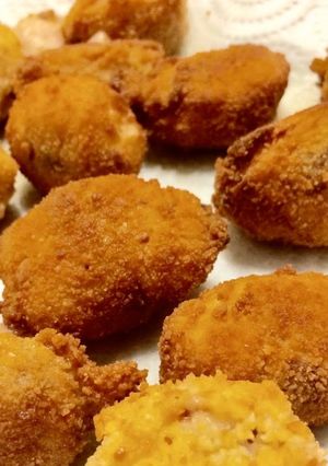 Una foto de Croquetas de cecina sin gluten y en Thermomix