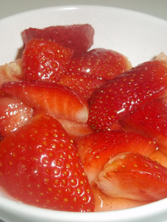Una foto de Fresas con azúcar y vinagre