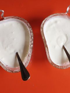 Una foto de Crema de yogur al limón