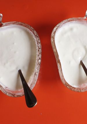 Una foto de Crema de yogur al limón