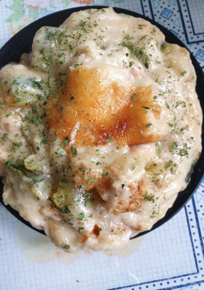 Una foto de Cazuela de Calabacín con bechamel de avena