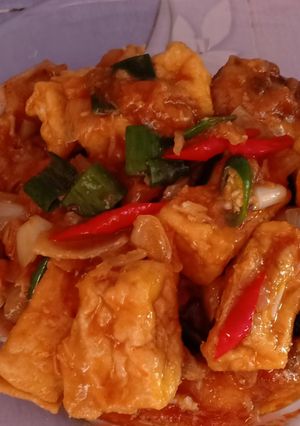 Foto resep Ayam goreng saus pedas