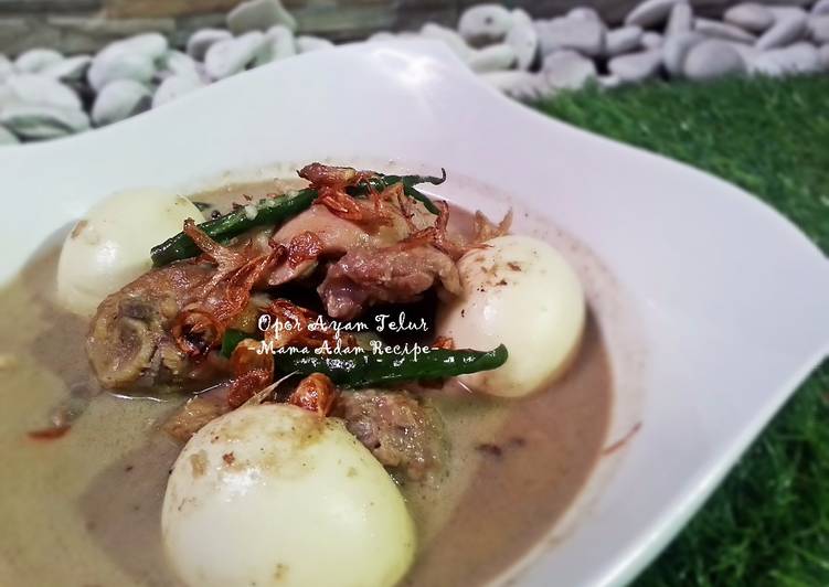 Opor Ayam Telur Gurih Wangi Rempah