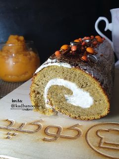 عکسی از دستور رولت کدو حلوایی بدون فر