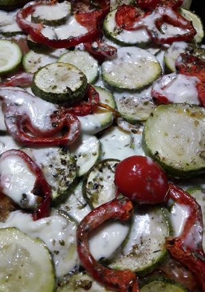 Una foto de Colchón de vegetales 🥒🍆🌶🥔