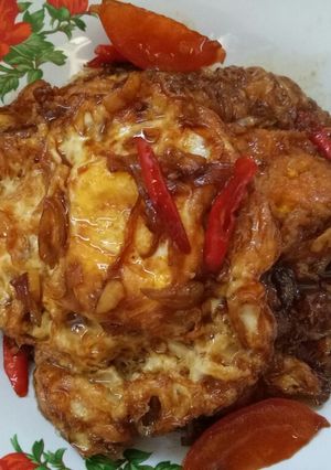 Foto resep Telur ceplok pedas manis 🍳