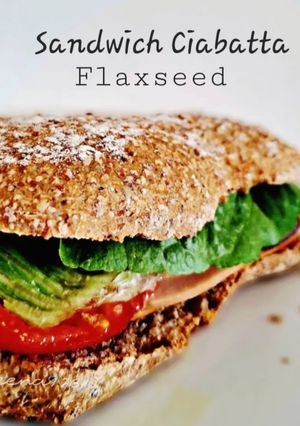 Foto resep Sandwich Ciabatta Flaxseed