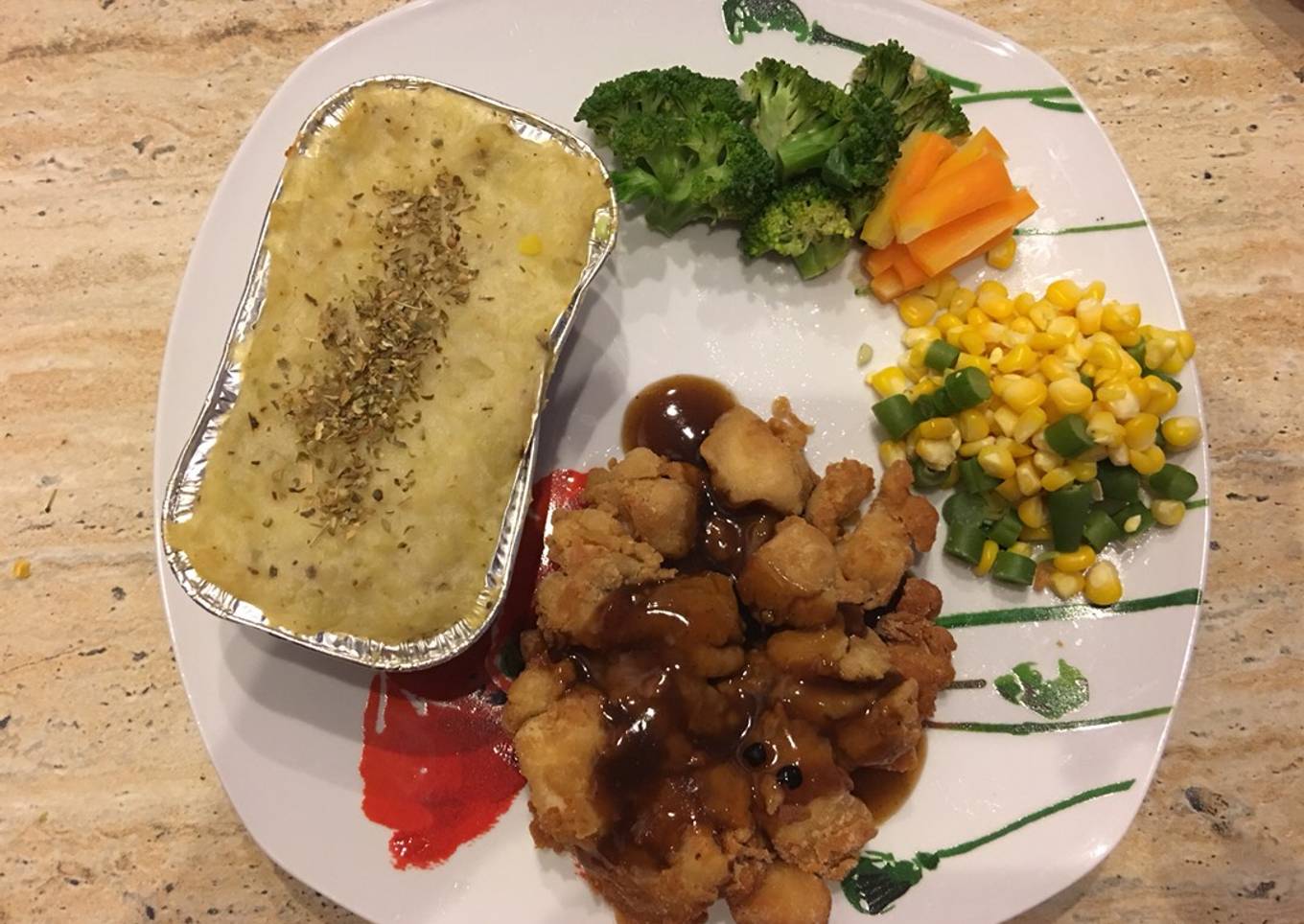 Steak Ayam dan Mashed Potato