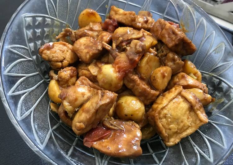 Tumis Tahu Ayam Kentang