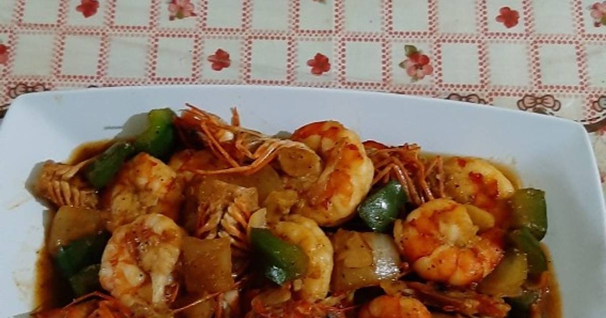 Resep Udang saus lada hitam oleh FeNto Cookpad