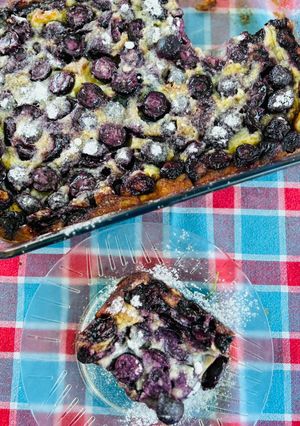 Una foto de Clafoutis de cerezas 🍒