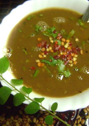 A picture of Ulava Charu - Andhra Style.