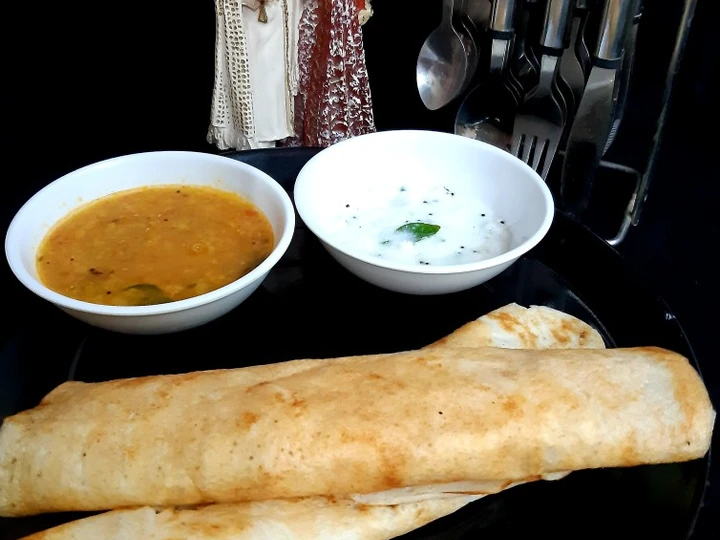 Easy Steps to Prepare Recipe Rice Dosa that is Can Pamper Your Tongue, Addictive}