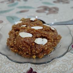 A picture of Roasted Gram Dal Halwa.