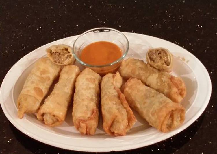 Recipe: Appetizing Cheeseburger Eggrolls