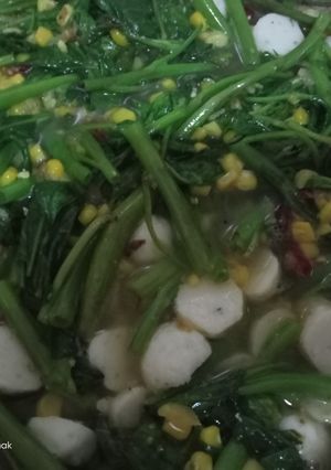 Foto resep Tumis Kangkung Jagung Bakso