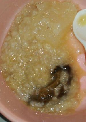 Foto resep MPASI Beras putih + quiona putih + labu air + jamur + kaldu ayam