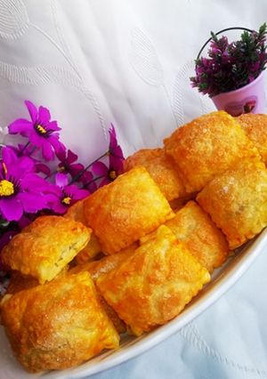 Zdjęcie przepisu Ciasteczka z jabłkiem i galaretką pieczone.