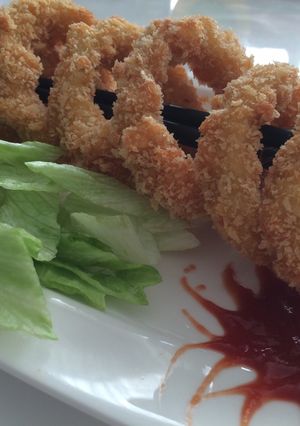 Hình của món Mực chiên xù.