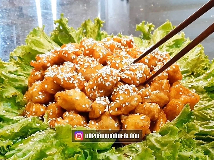 Langkah Gampang Menyiapkan Resep Ayam Goreng Saus Madu / Honey Butter Chicken yang Menggugah Selera Anti Ribet, Mantap