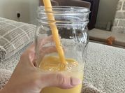 A picture of mango orange juice