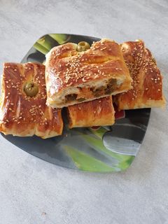 صورة لوصفة الخبز المحشي المضفور