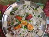 *பனீர், க்ரீன் பீஸ் புலாவ்* (paneer green peas pulao recipe in tamil)