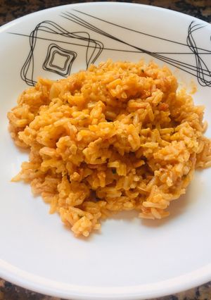 Una foto de Arroz meloso a mi manera
