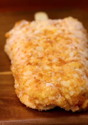 Una foto de Brochetasde fresa y queso crema