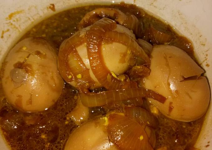 Cara Gampang Menyiapkan Telur Kecap Bumbu Jahe, Sempurna