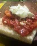 Bruschetta de tomates asados
